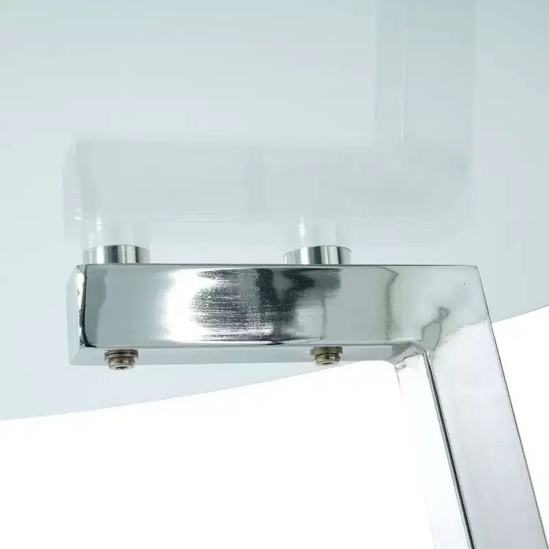 Tavolo da pranzo rotondo moderno, piano in vetro temperato, gambe in metallo dorato, 4 posti, 36"