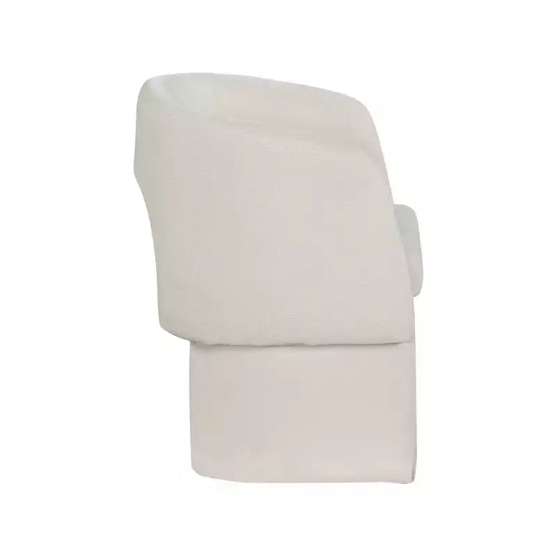 Sedia da pranzo / Sedia d'accento in tessuto ciniglia, beige, struttura interna in acciaio, contemporanea