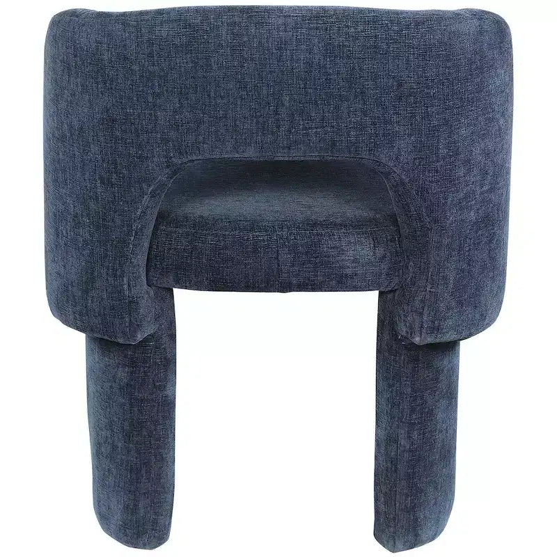 Sedia da pranzo / Sedia d'accento in tessuto ciniglia, beige, struttura interna in acciaio, contemporanea