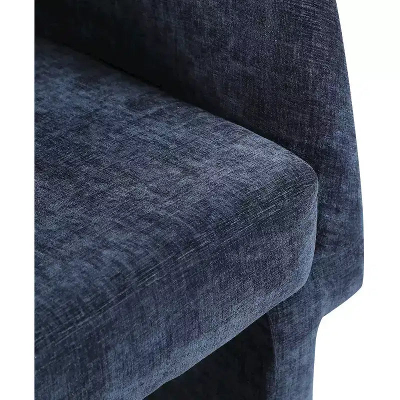 Sedia da pranzo / Sedia d'accento in tessuto ciniglia, beige, struttura interna in acciaio, contemporanea