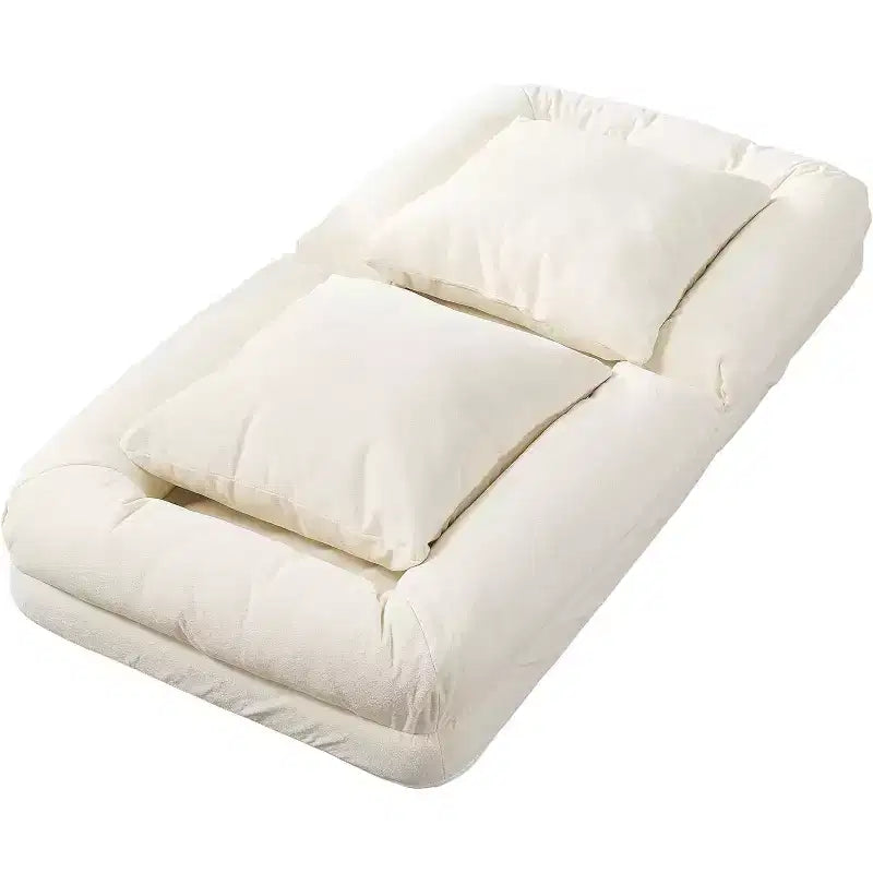 Poltrona Letto Oversize in ciniglia con 2 cuscini e 5 posizioni regolabili