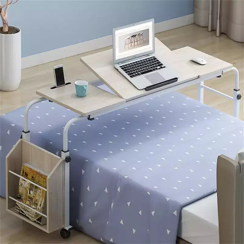 Tavolo da letto con ruote, altezza regolabile 58-89 cm e lunghezza 79-170 cm, 158 kg