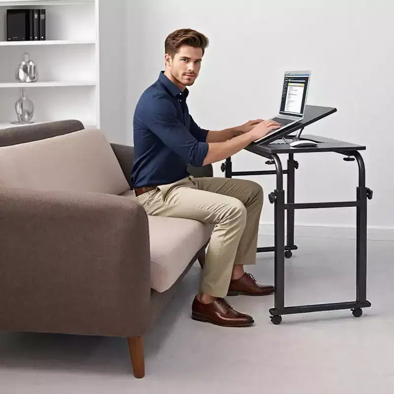 Tavolo da letto con ruote, altezza regolabile 58-89 cm e lunghezza 79-170 cm, 158 kg