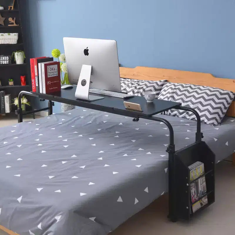 Tavolo da letto con ruote, altezza regolabile 58-89 cm e lunghezza 79-170 cm, 158 kg