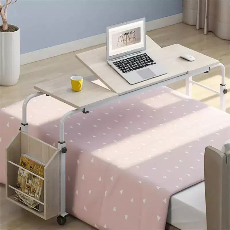 Tavolo da letto con ruote, altezza regolabile 58-89 cm e lunghezza 79-170 cm, 158 kg