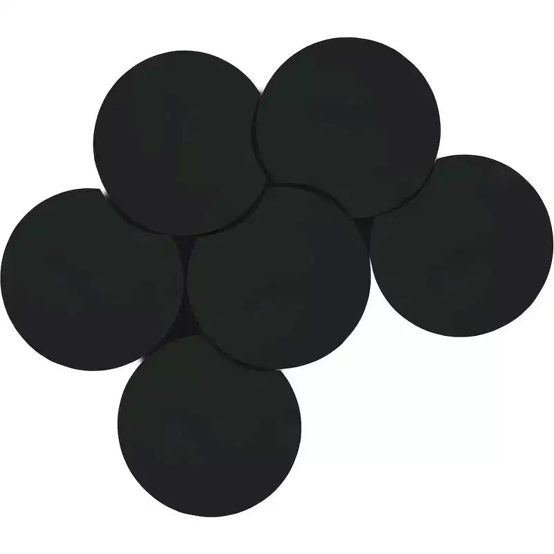 Tavolino da caffè Dimple, in ferro nero opaco, forma esagonale, modulare, 42"x42"
