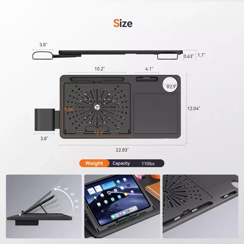 Sedia da Ufficio Ergonomica con Poggiapiedi, Schienale Auto-Seguente, Braccioli 4D, 136 kg