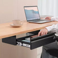 Cassetto da scrivania estraibile da 16", organizer per desktop nascosto estraibile, 17x9x4 pollici, nero