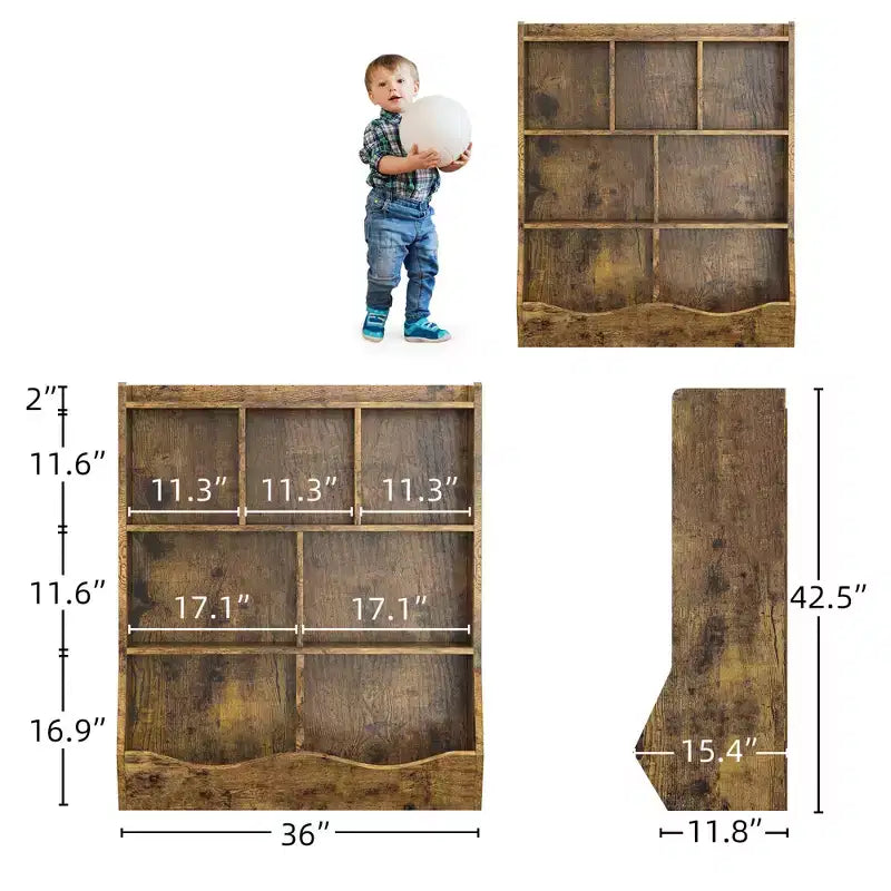 Libreria per bambini a tre strati, libreria per bambini con armadietti, scaffale porta giocattoli, adatta per sale giochi, camerette per bambini
