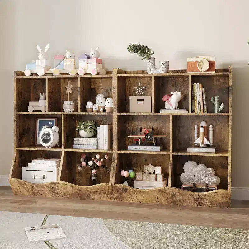 Libreria per bambini a tre strati, libreria per bambini con armadietti, scaffale porta giocattoli, adatta per sale giochi, camerette per bambini
