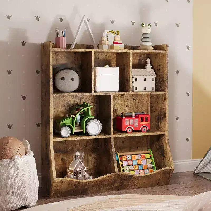 Libreria per bambini a tre strati, libreria per bambini con armadietti, scaffale porta giocattoli, adatta per sale giochi, camerette per bambini