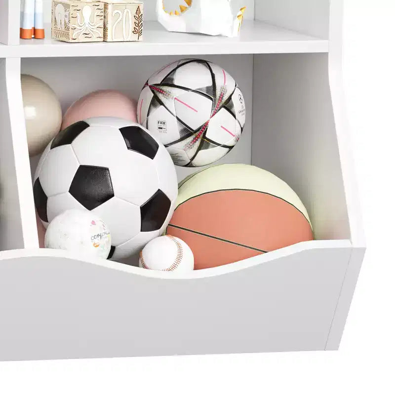 Libreria per bambini a tre strati, libreria per bambini con armadietti, scaffale porta giocattoli, adatta per sale giochi, camerette per bambini