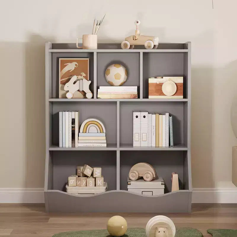 Libreria per bambini a tre strati, libreria per bambini con armadietti, scaffale porta giocattoli, adatta per sale giochi, camerette per bambini