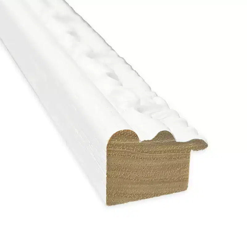 Specchio da parete per bagno Amanti Art Bethany, con cornice in legno, smussatura da mezzo pollice