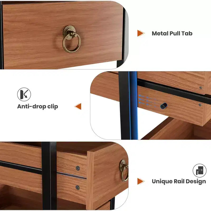 Organizzatore da cucina a 5 ripiani con cassetti estraibili, scaffale stretto per dispensa e snack per appartamento, bagno