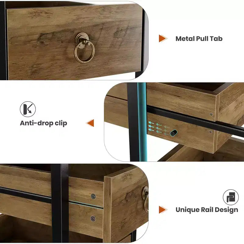 Organizzatore da cucina a 5 ripiani con cassetti estraibili, scaffale stretto per dispensa e snack per appartamento, bagno
