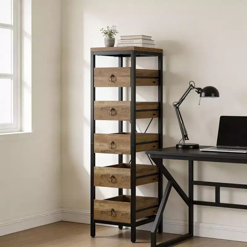 Organizzatore da cucina a 5 ripiani con cassetti estraibili, scaffale stretto per dispensa e snack per appartamento, bagno