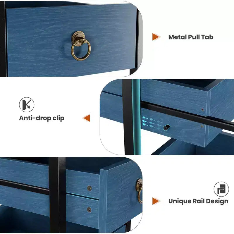 Organizzatore da cucina a 5 ripiani con cassetti estraibili, scaffale stretto per dispensa e snack per appartamento, bagno