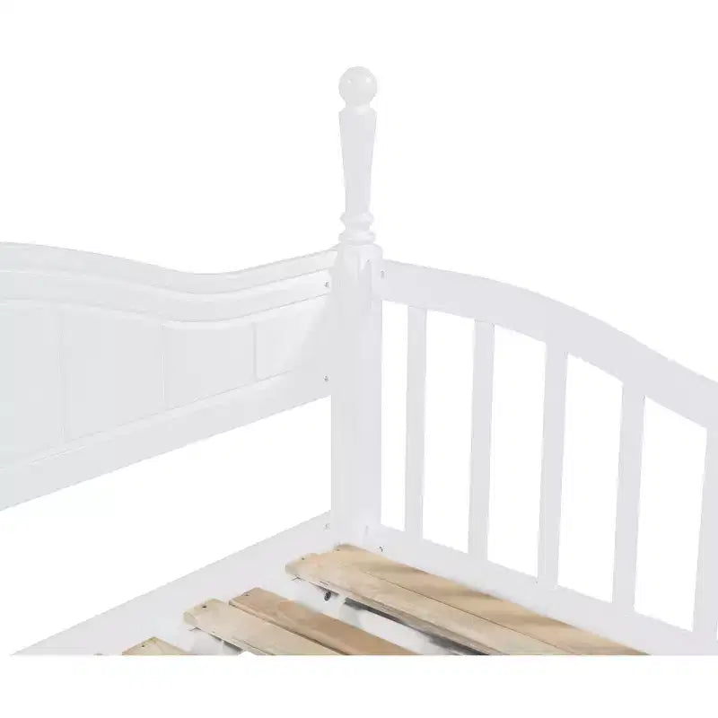 Divano Letto in Legno con Letto Estraibile e 2 Cassetti Contenitore, Estendibile da Singolo a Matrimoniale, 113 kg