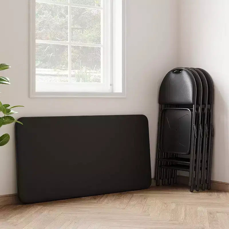 Tavolo Pieghevole, Scrivanie da Gaming, Tavoli Pieghevoli Resistenti in Pelle PU, Scrivania da Lavoro Moderna Semplice per Ufficio Domestico, Scrivania da Gaming