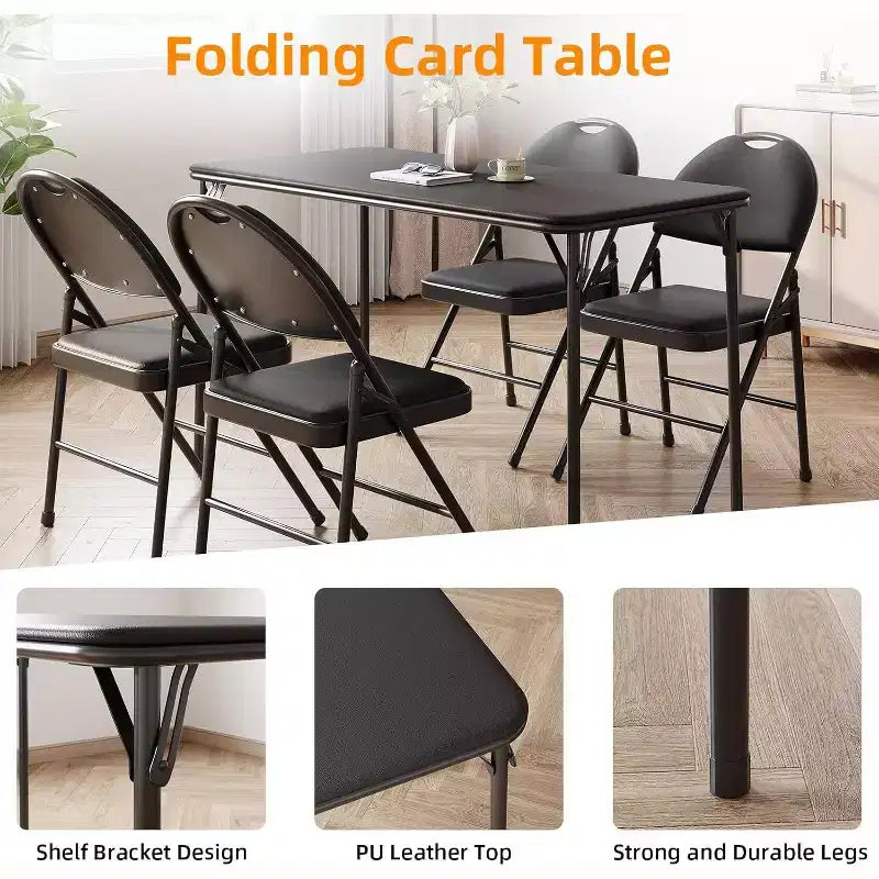 Tavolo Pieghevole, Scrivanie da Gaming, Tavoli Pieghevoli Resistenti in Pelle PU, Scrivania da Lavoro Moderna Semplice per Ufficio Domestico, Scrivania da Gaming