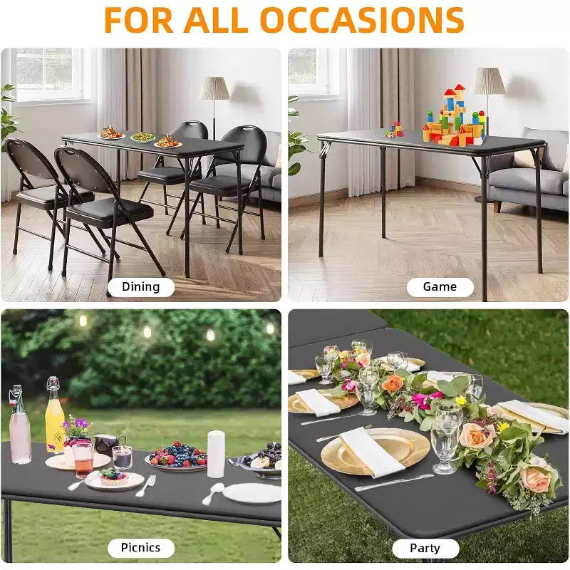 Tavolo Pieghevole, Scrivanie da Gaming, Tavoli Pieghevoli Resistenti in Pelle PU, Scrivania da Lavoro Moderna Semplice per Ufficio Domestico, Scrivania da Gaming