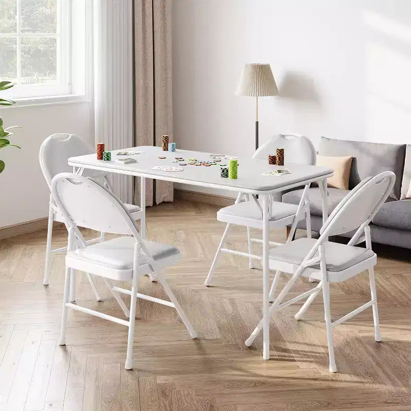 Tavolo Pieghevole, Scrivanie da Gaming, Tavoli Pieghevoli Resistenti in Pelle PU, Scrivania da Lavoro Moderna Semplice per Ufficio Domestico, Scrivania da Gaming