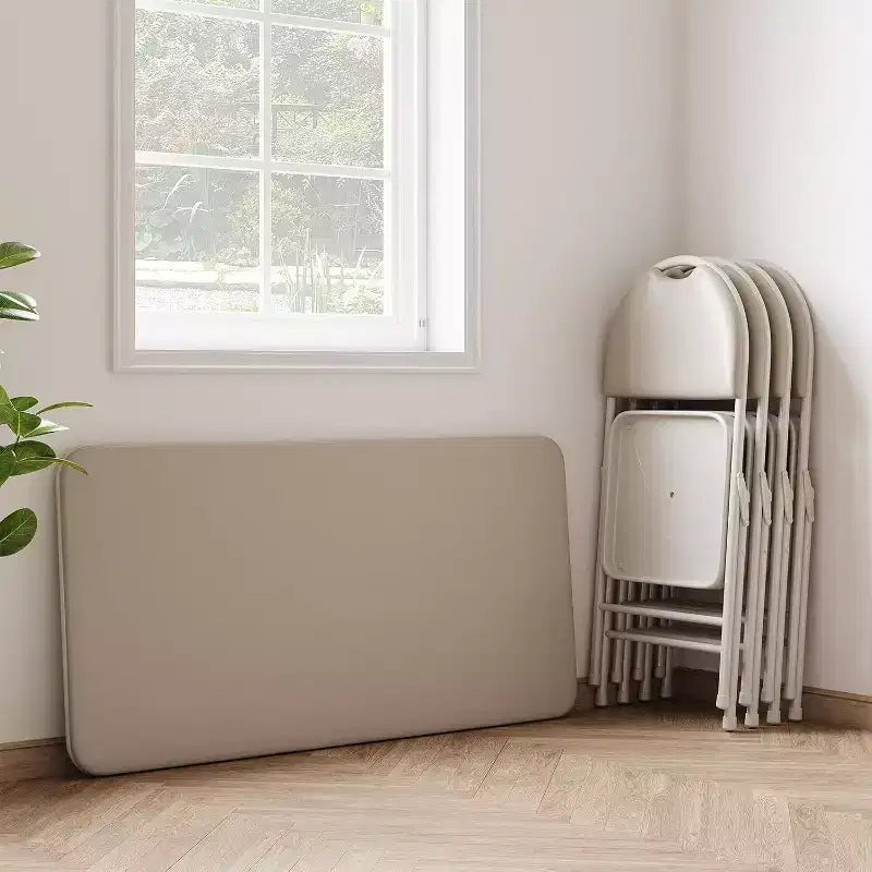 Tavolo Pieghevole, Scrivanie da Gaming, Tavoli Pieghevoli Resistenti in Pelle PU, Scrivania da Lavoro Moderna Semplice per Ufficio Domestico, Scrivania da Gaming
