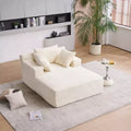 Okak Modern Oversized Corduroy Longue Sleeper Sofa Chair with Pillows,Deep Seat Single Sofa for Living Room,Apartment,Guestroom