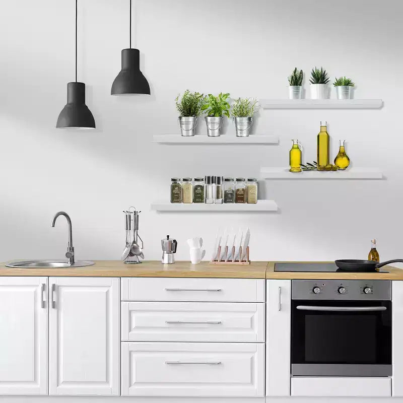 Sorbus 24 x 9 Pollici, Set da 4 Mensole Fluttuanti da Parete in Legno – per Camera da Letto, Cucina, Soggiorno, Bagno