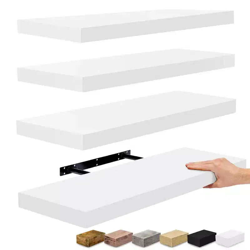 Sorbus 24 x 9 Pollici, Set da 4 Mensole Fluttuanti da Parete in Legno – per Camera da Letto, Cucina, Soggiorno, Bagno