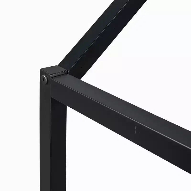 Letto a casetta Montessori in metallo con porta e sponde di protezione, per bambini e neonati, una piazza/una piazza e mezzo