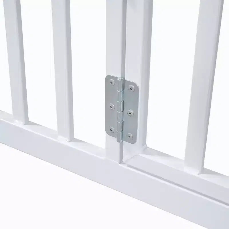 Letto a casetta Montessori in metallo con porta e sponde di protezione, per bambini e neonati, una piazza/una piazza e mezzo