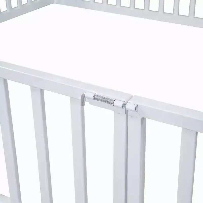 Letto a casetta Montessori in metallo con porta e sponde di protezione, per bambini e neonati, una piazza/una piazza e mezzo