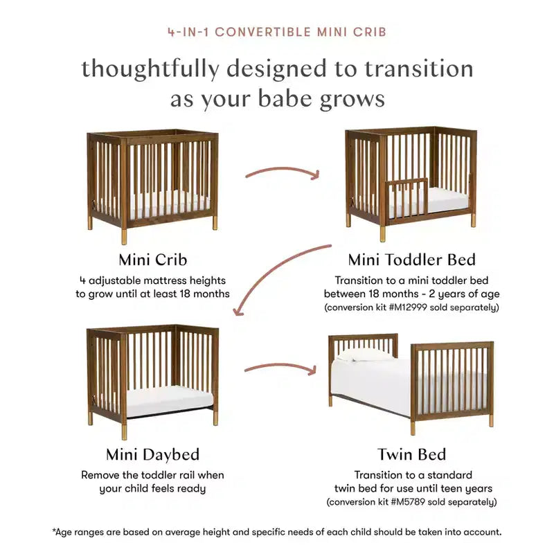 Mini Culla Convertibile 4-in-1 Babyletto Gelato