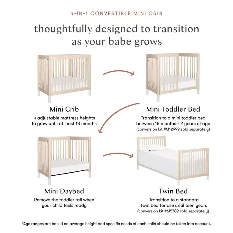 Mini Culla Convertibile 4-in-1 Babyletto Gelato