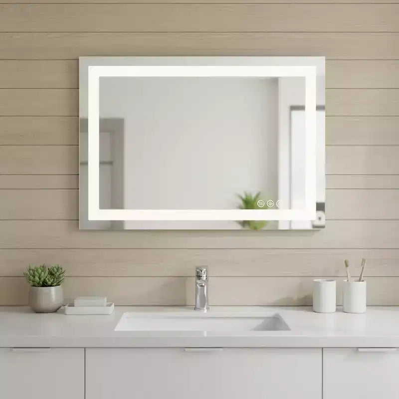 HomeRoots 24 Specchio da bagno illuminato senza cornice