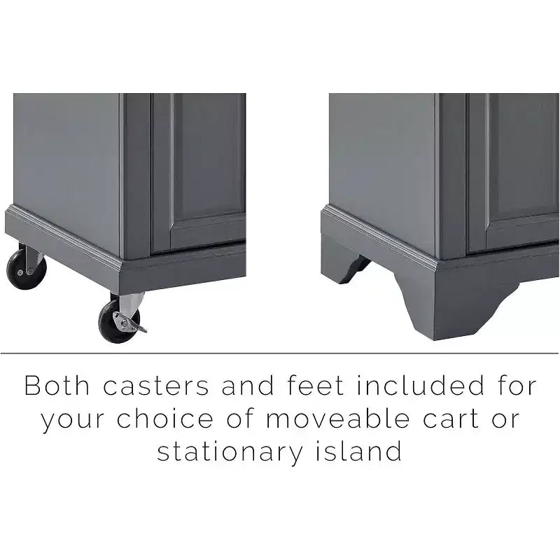 Carrello da cucina in metallo HomeStock 91 cm H con 3 ante e 3 ripiani