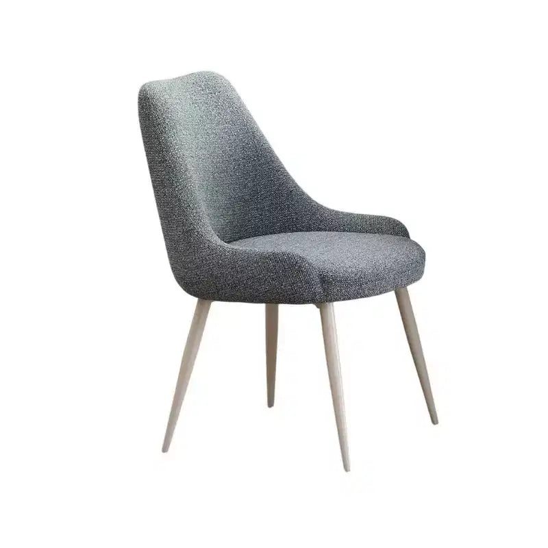 Set di 2 sedie da pranzo Royal Hampton, bouclé azzurro, metallo bianco osso