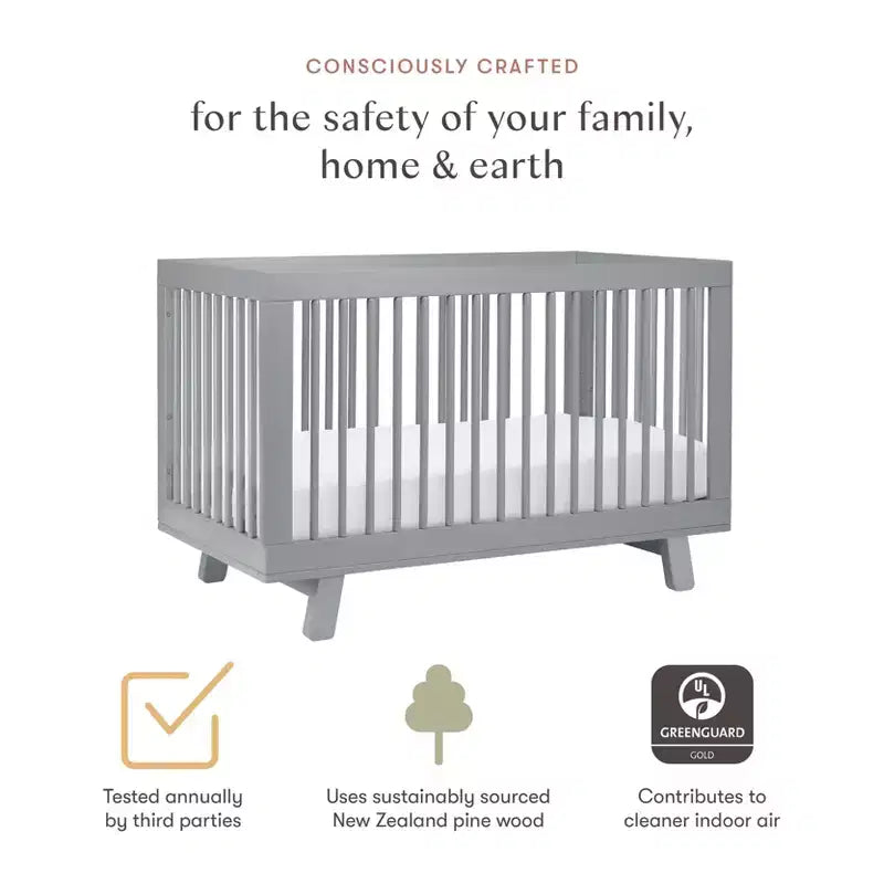 Culla convertibile 3-in-1 Babyletto Hudson con kit di conversione per lettino per bambini