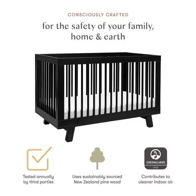 Culla convertibile 3-in-1 Babyletto Hudson con kit di conversione per lettino per bambini