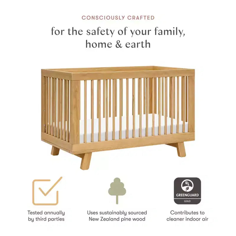 Culla convertibile 3-in-1 Babyletto Hudson con kit di conversione per lettino per bambini