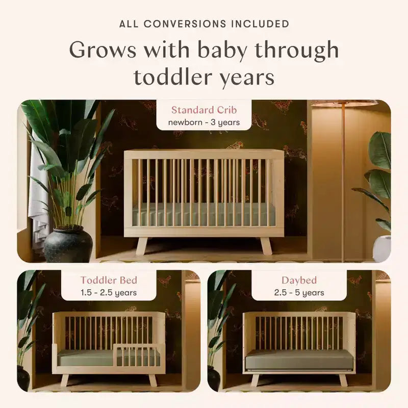 Culla convertibile 3-in-1 Babyletto Hudson con kit di conversione per lettino per bambini