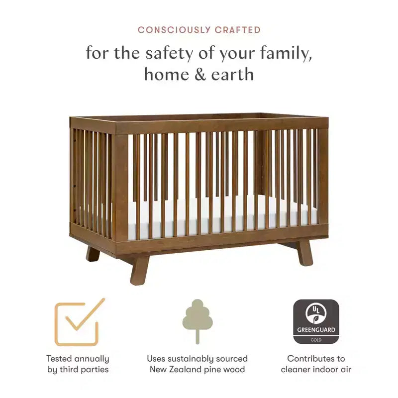 Culla convertibile 3-in-1 Babyletto Hudson con kit di conversione per lettino per bambini