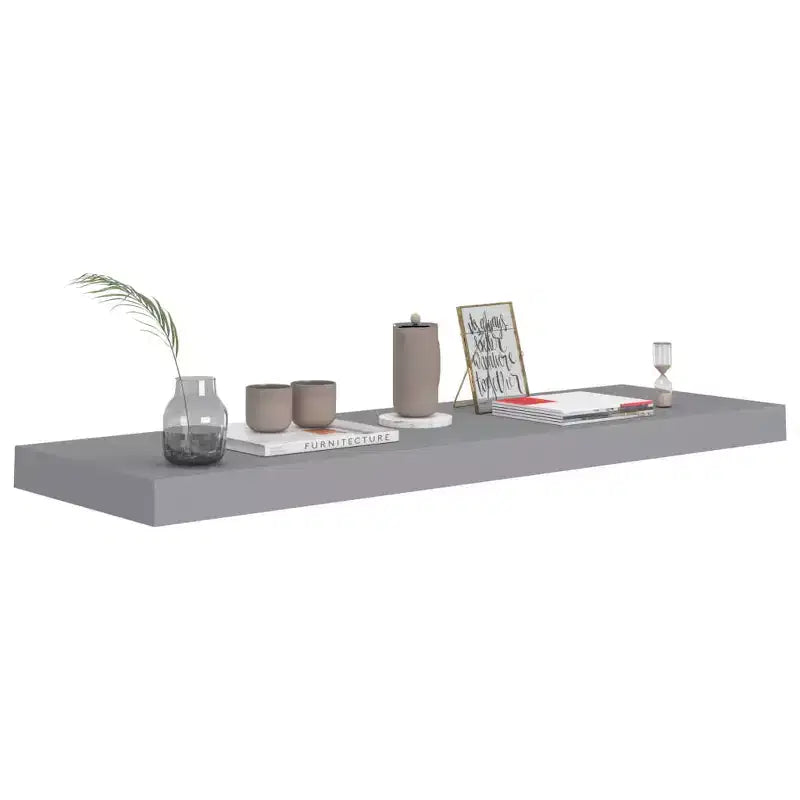 Mensola a muro a nido d'ape grigio MDF, metallo 80 x 23.5 x 3.8 cm
