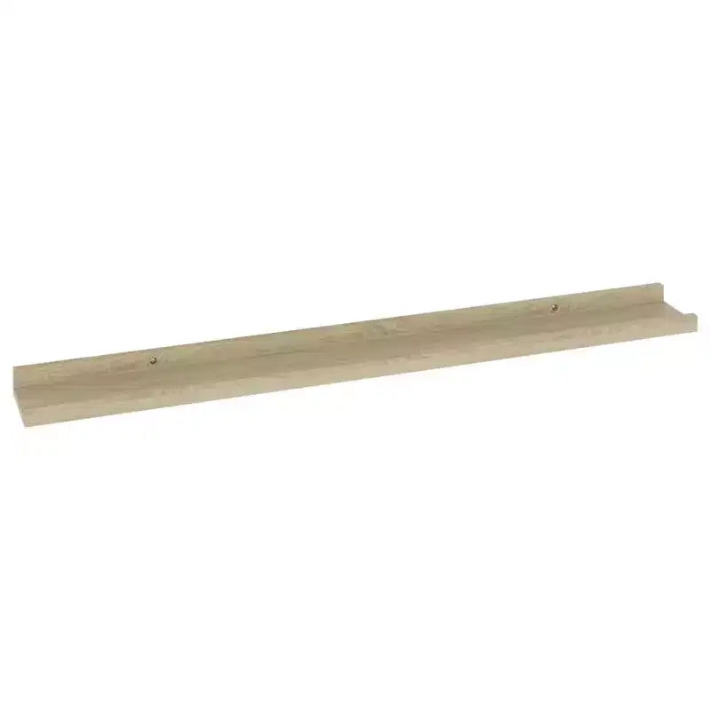 Set da 4 mensole a muro in MDF, effetto rovere Sonoma, 80x9x3 cm
