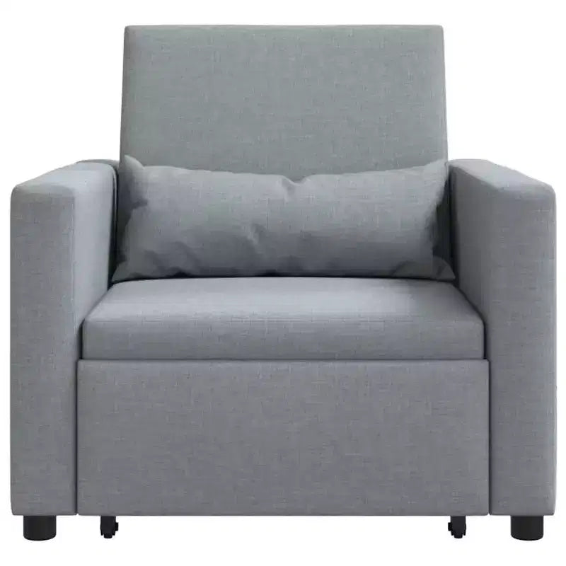 vidaXL Poltrona letto reclinabile grigio chiaro 90x165x87 cm in tessuto