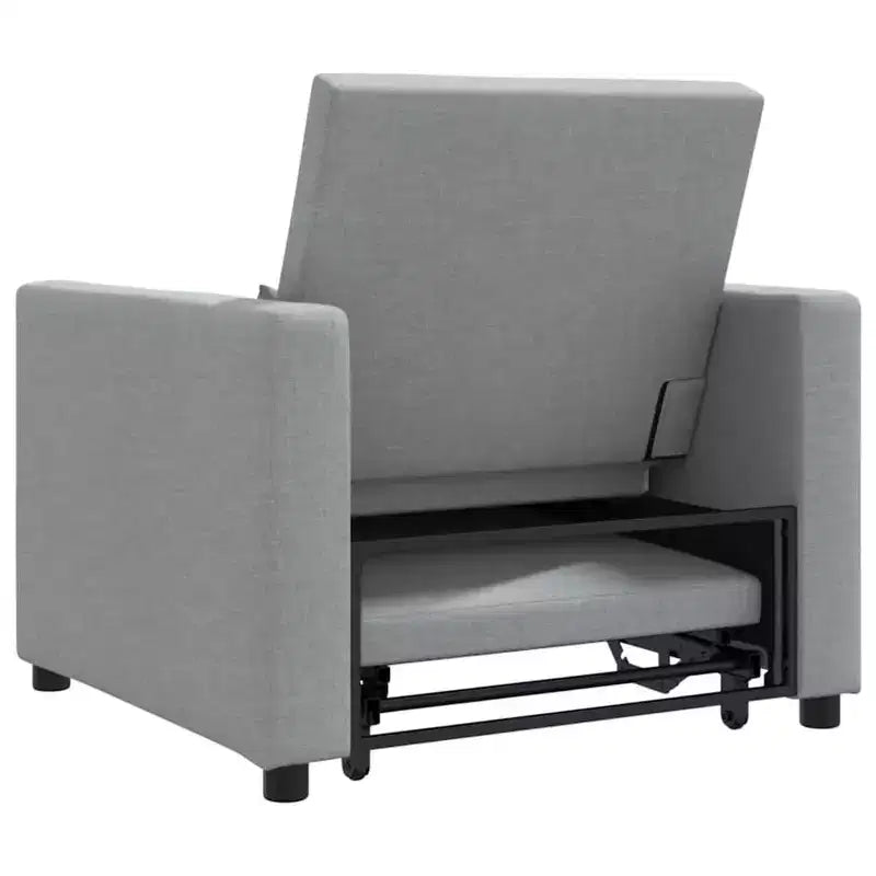 vidaXL Poltrona letto reclinabile grigio chiaro 90x165x87 cm in tessuto
