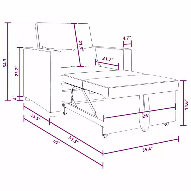 vidaXL Poltrona letto reclinabile grigio chiaro 90x165x87 cm in tessuto