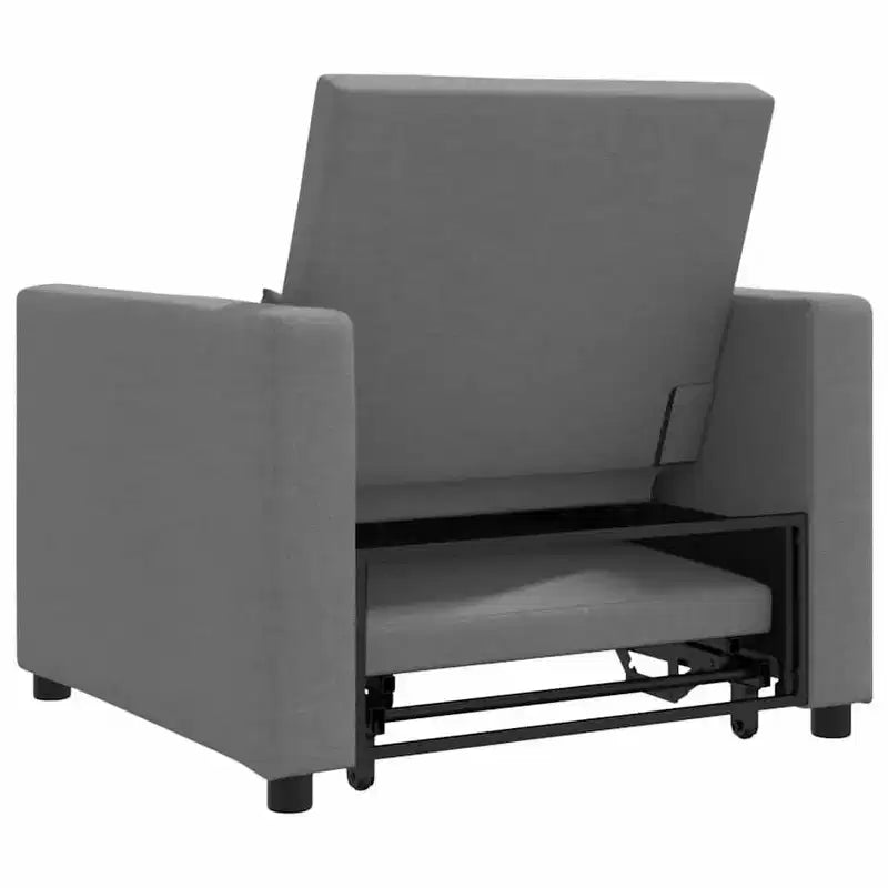 vidaXL Poltrona letto reclinabile grigio chiaro 90x165x87 cm in tessuto